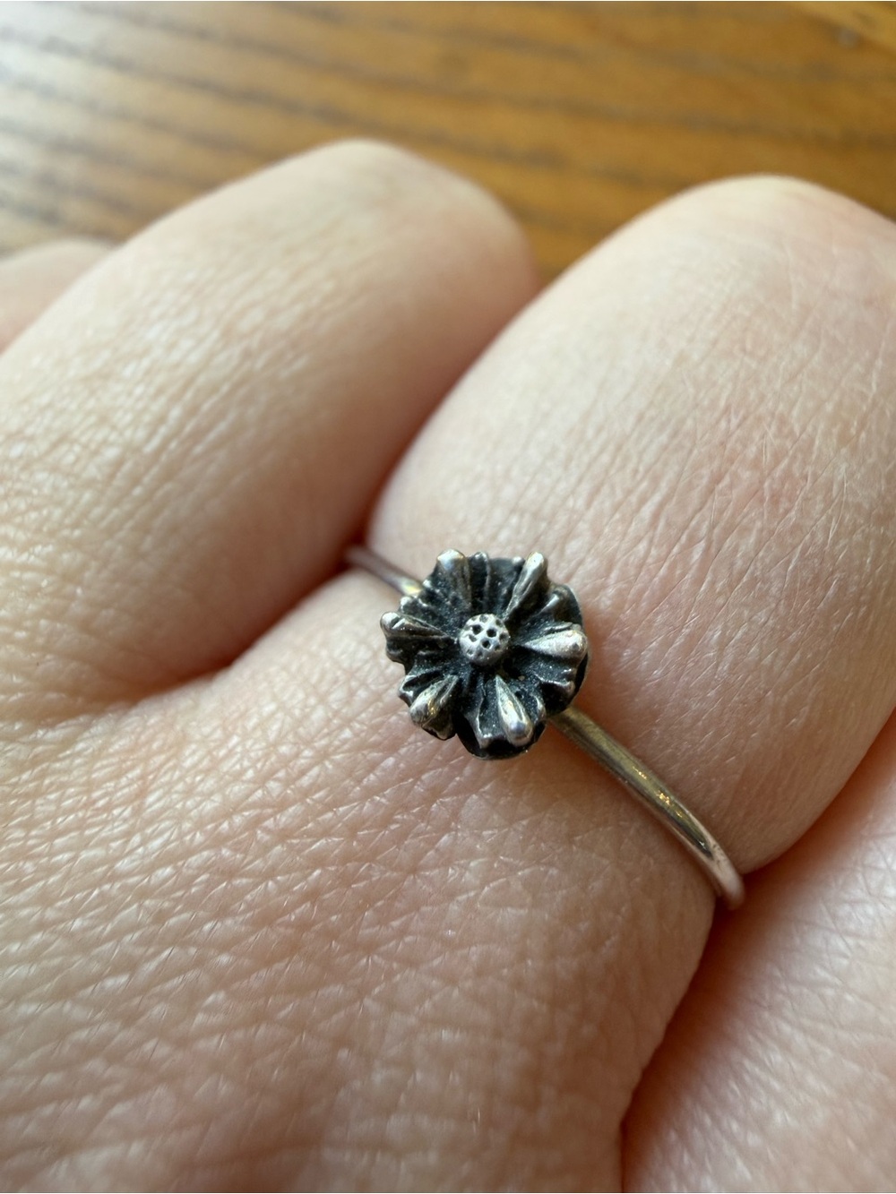 Delicate Sterling Silver Flower Ring - Sterling Floral Band
